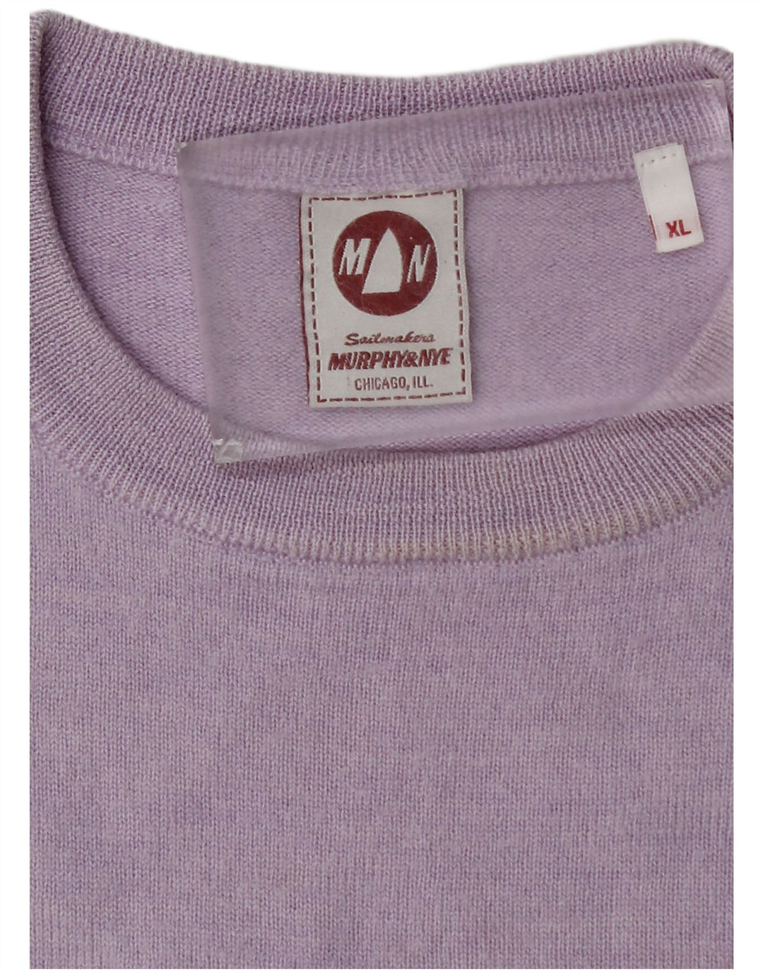 Suéter masculino Murphy & Nye Sailmakers com gola redonda XL roxo