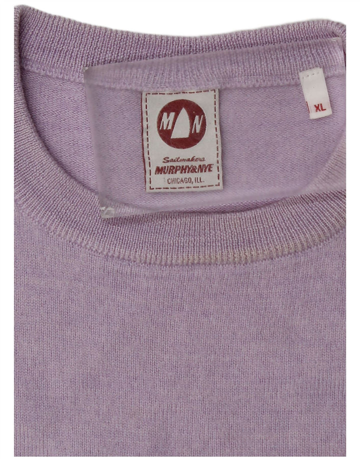 Suéter masculino Murphy & Nye Sailmakers com gola redonda XL roxo