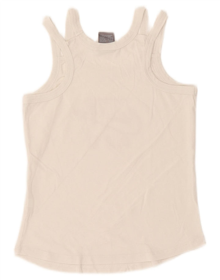 Top Nike Feminino Crop Graphic Vest UK 10/12 Médio Branco