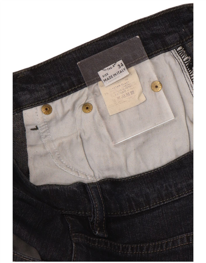 Jeans feminino diesel queimado W34 L32 algodão azul marinho
