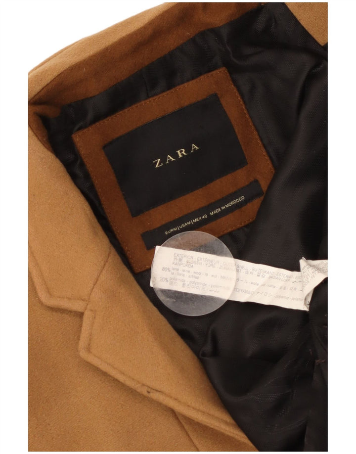 Sobretudo masculino Zara UK 38 lã bege médio