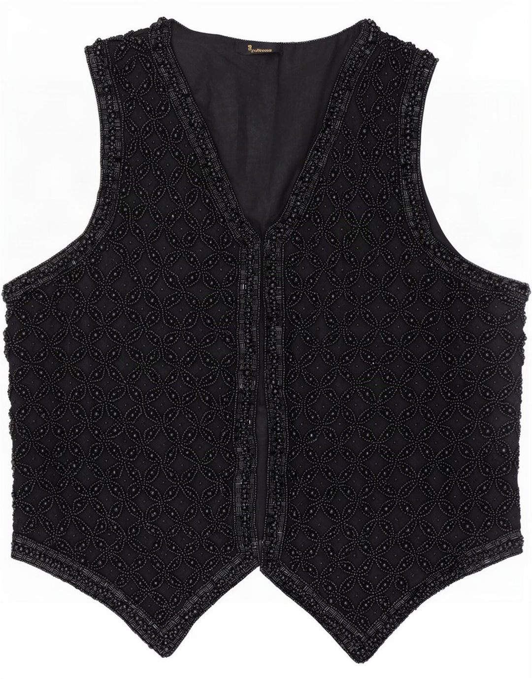 Colete feminino vintage UK 14 médio preto