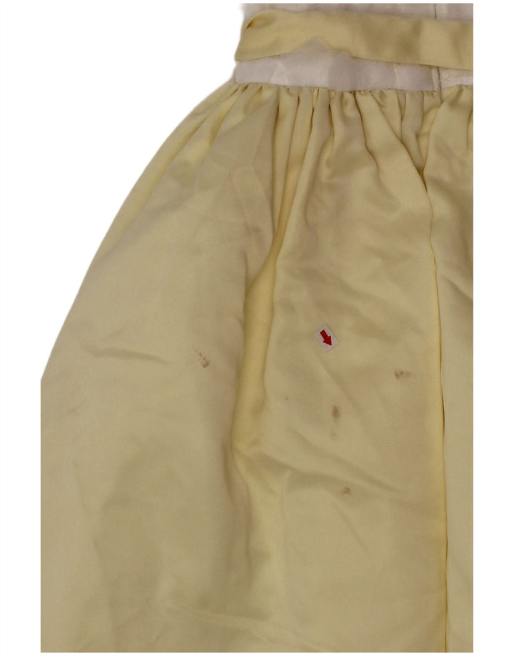 Monsoon Vestido feminino evasê 2-3 anos amarelo colorblock poliéster