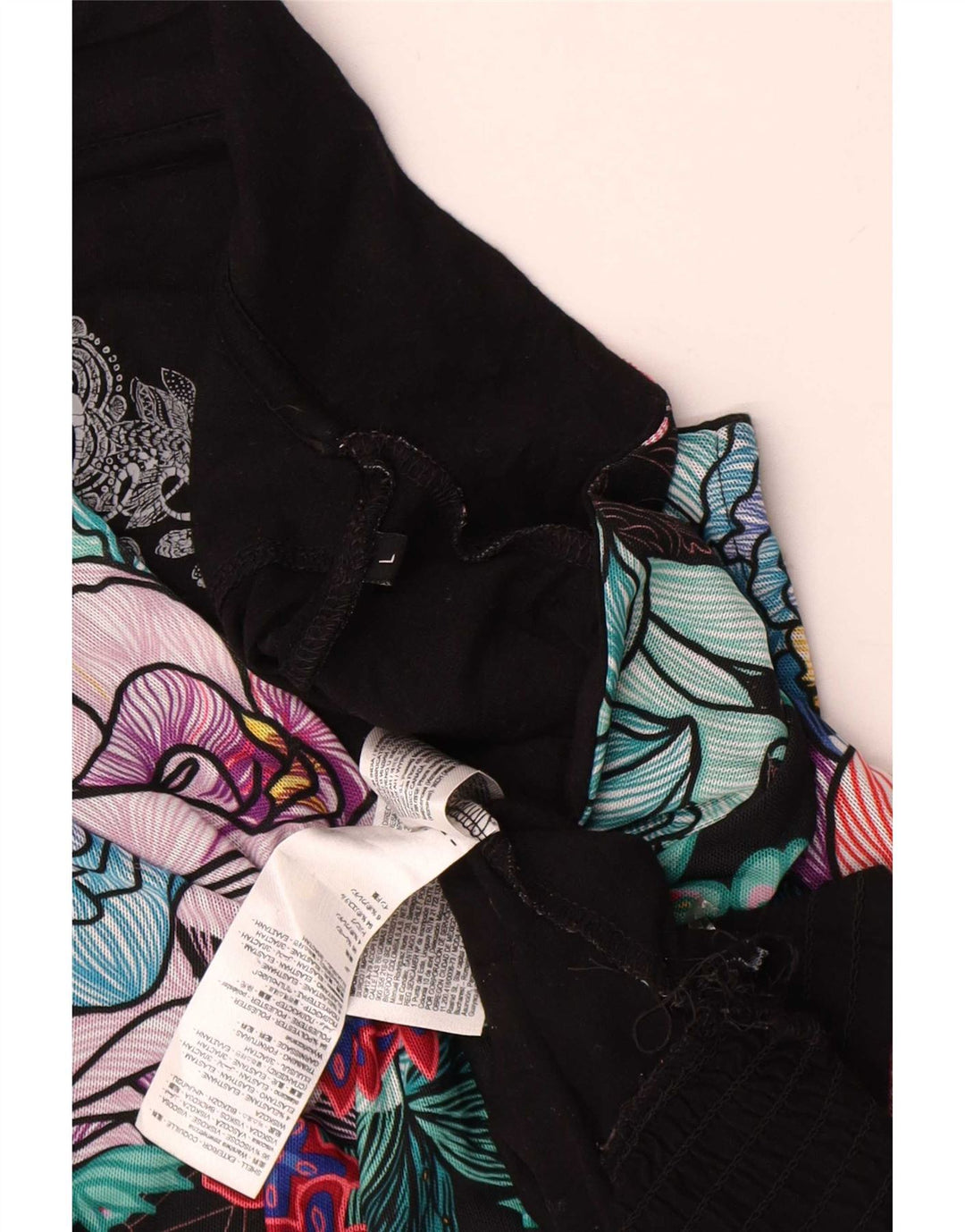 Blusa feminina Desigual UK 16 grande viscose floral multicolorida