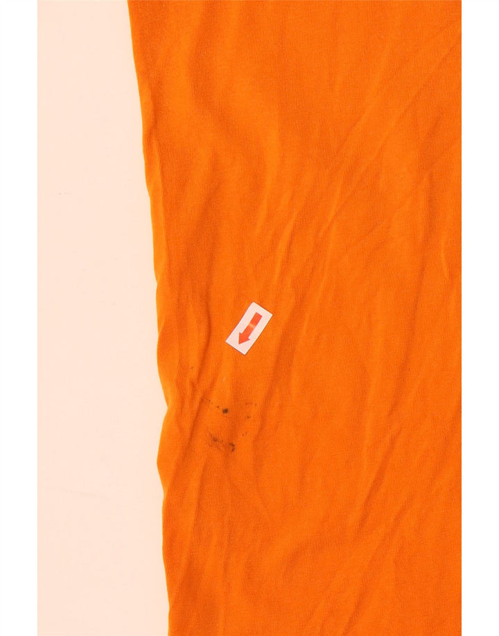 Fila Mens Graphic T-Shirt Top Pequeno Algodão Laranja