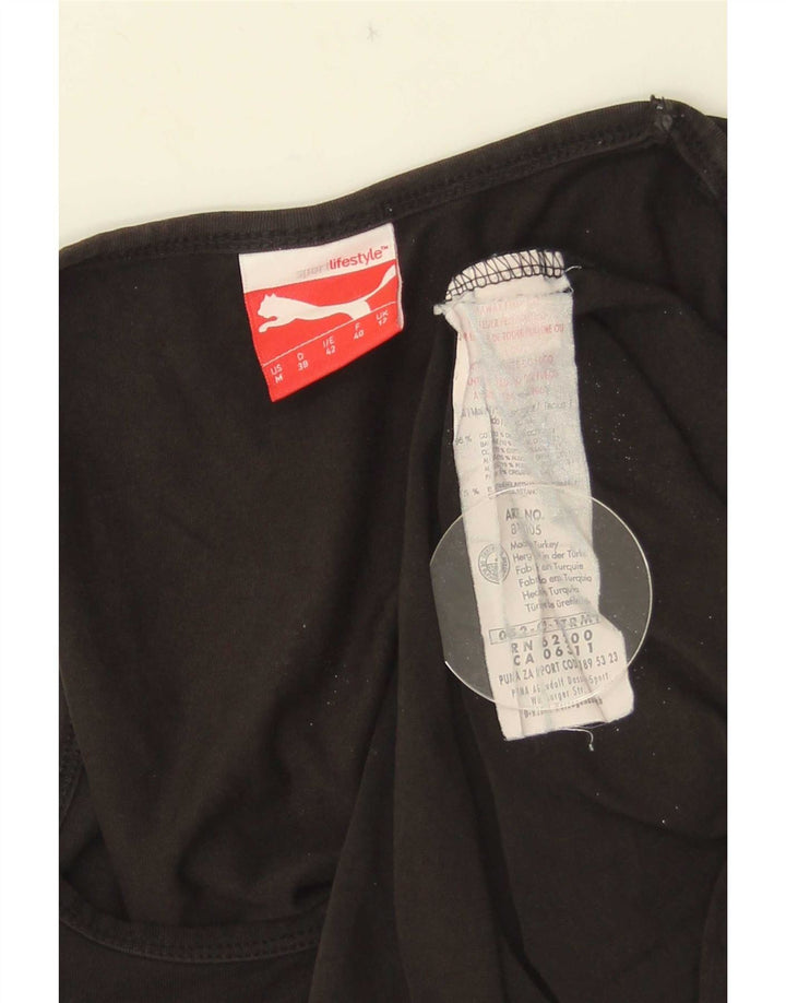 Puma Womens Vest Top UK 12 Médio Algodão Preto