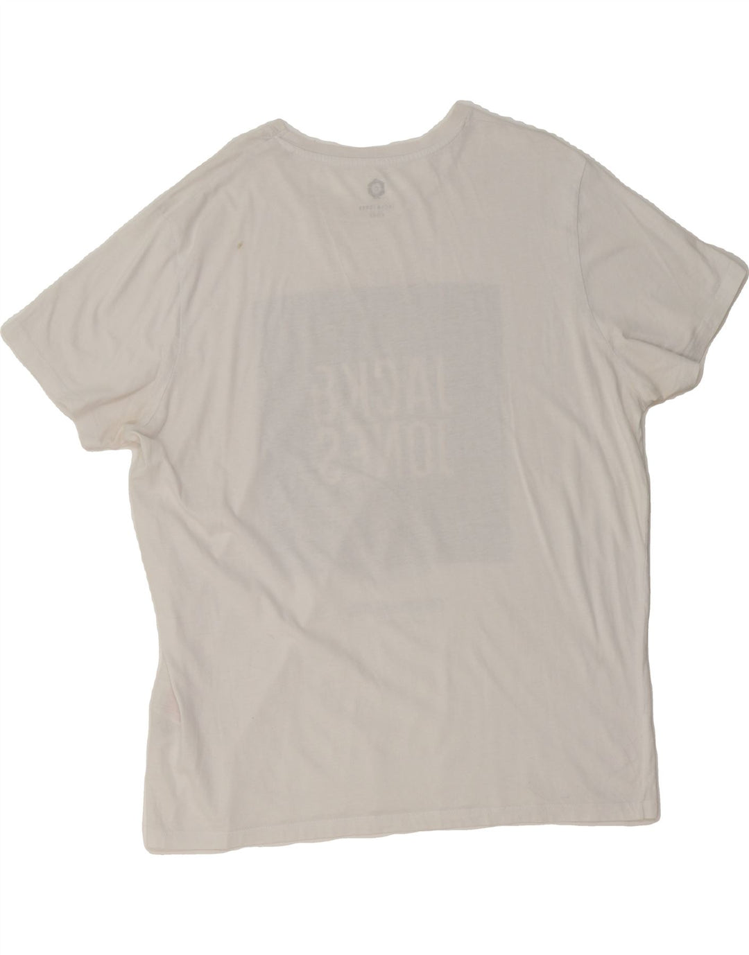 JACK & JONES Mens Core Graphic T-Shirt Top 2XL White Cotton Vintage Jack & Jones and Second-Hand Jack & Jones from Messina Hembry 