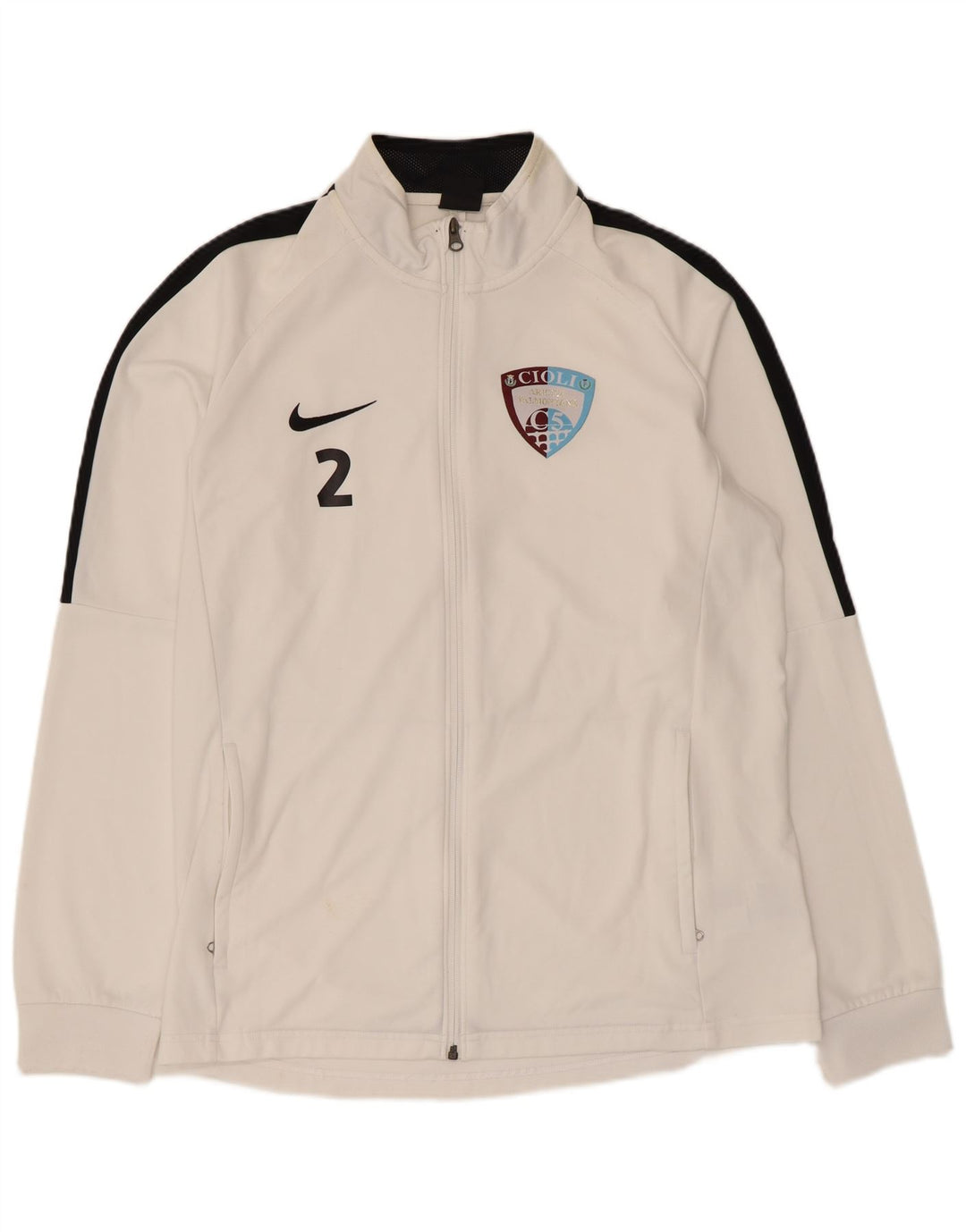 Jaqueta masculina Nike Dri Fit Graphic Tracksuit grande bloco colorido branco