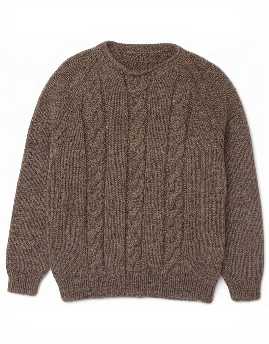 Suéter masculino vintage com pescoço de barco pequeno cinza manchado