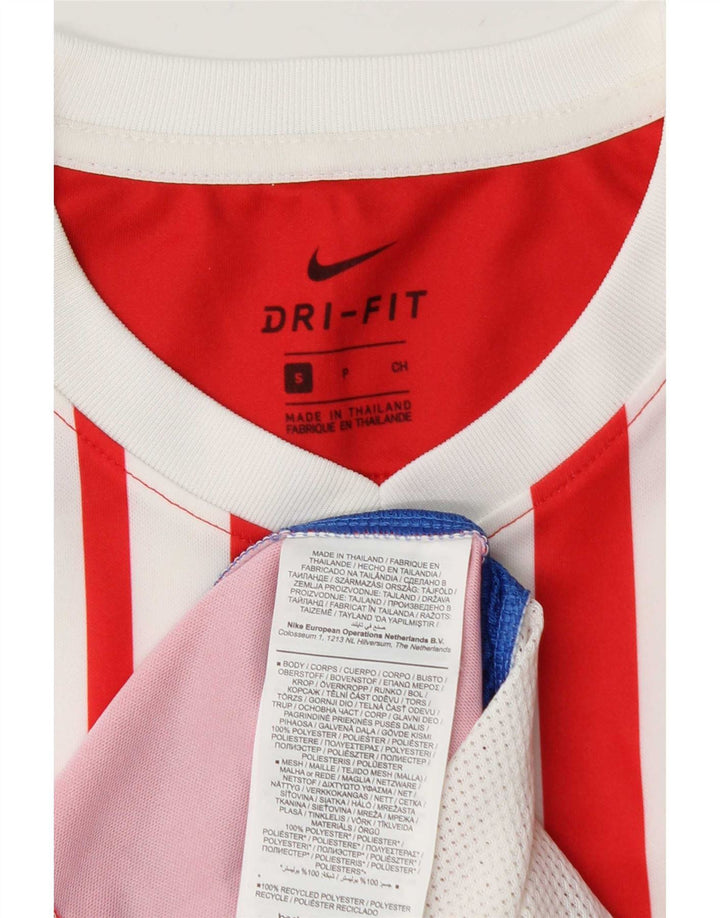 Camiseta Nike Masculina Dri Fit Top Pequeno Poliéster Listrado Vermelho