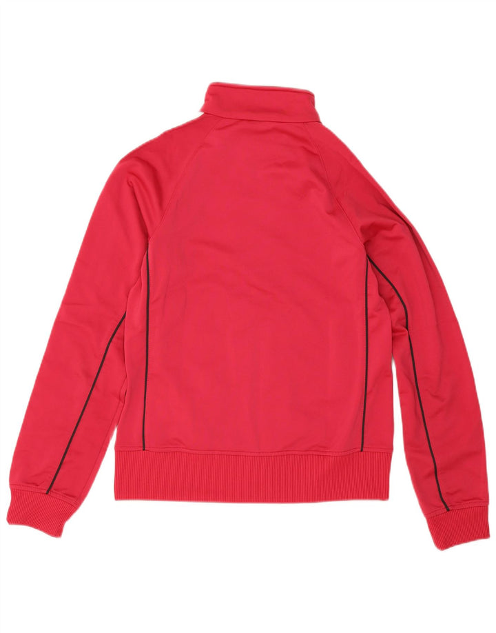 Adidas Womens Tracksuit Top Jacket UK 16 Grande Rosa Poliéster