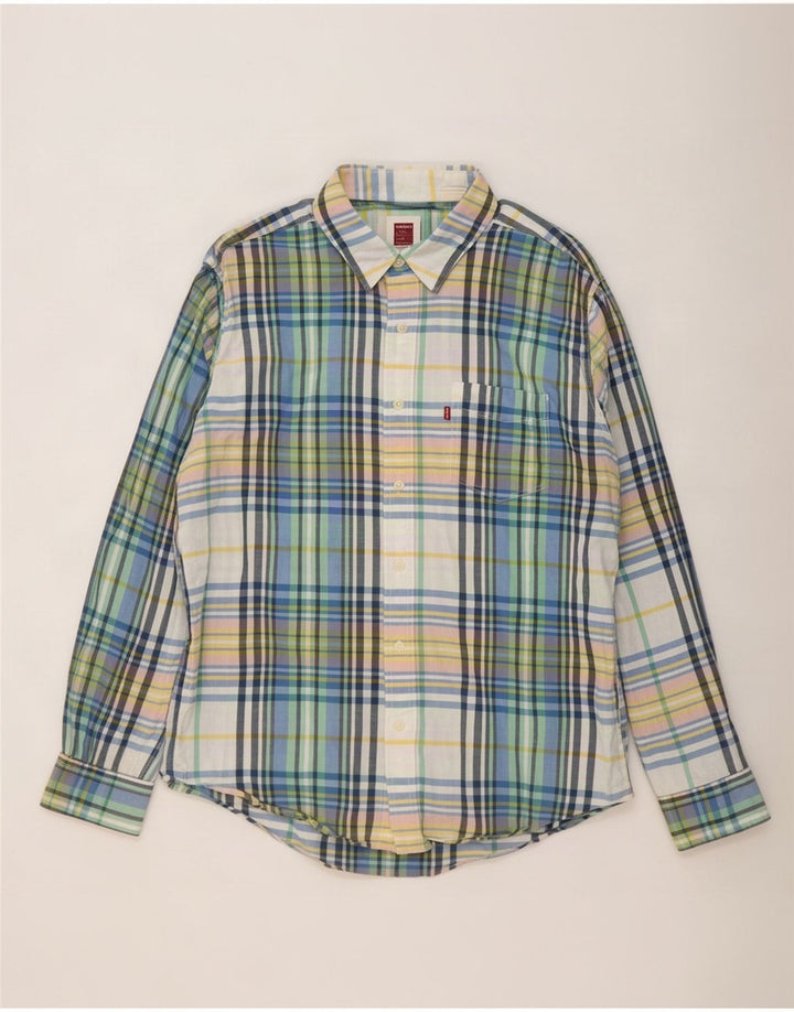 Camisa masculina Stanford da Levi's grande algodão xadrez multicolorido