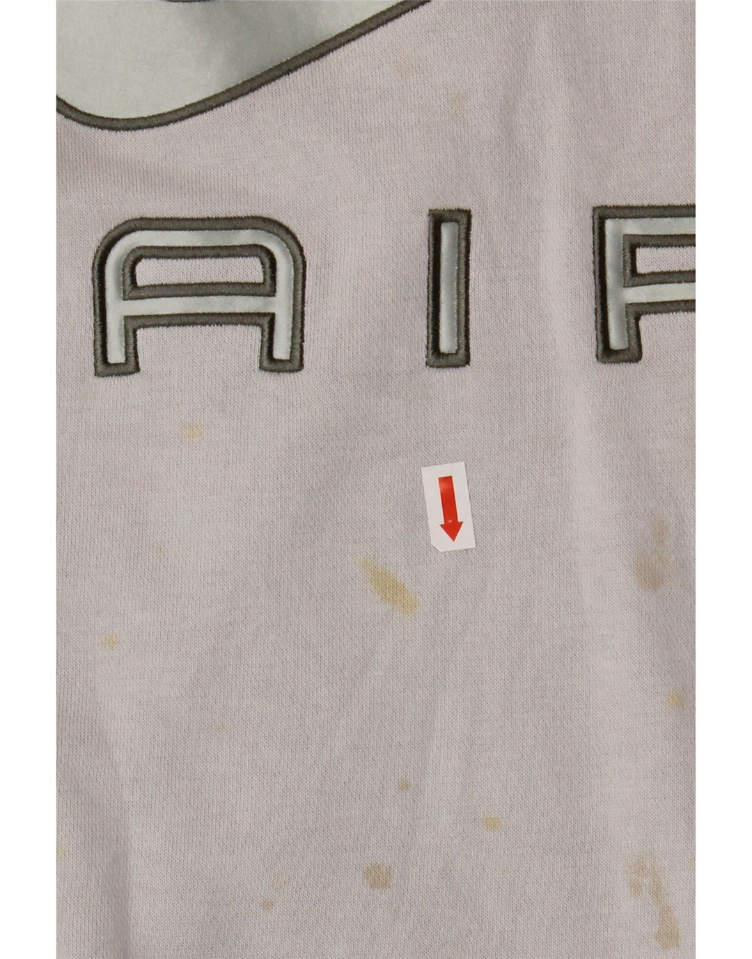 Nike feminino gráfico moletom jumper UK 14 médio cinza algodão