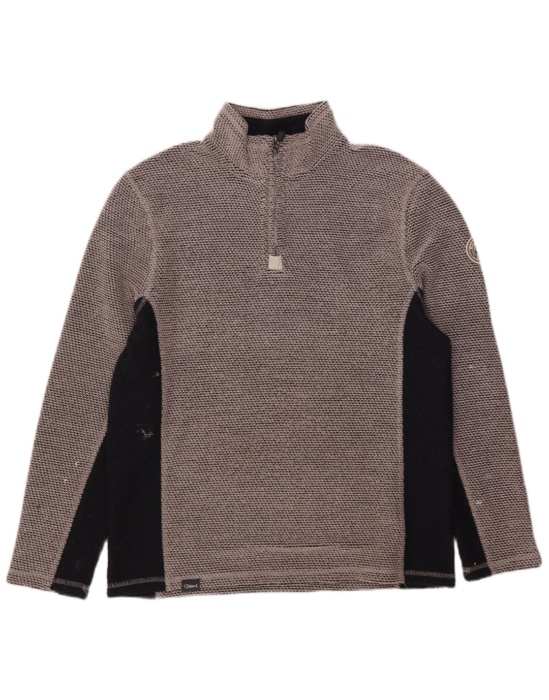 Moletom masculino Weird Fish com gola e zíper, moletom cinza médio colorblock