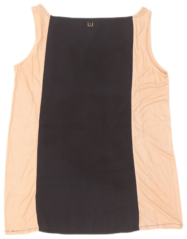 Colete feminino Liu Jo Top IT 40 pequeno poliéster colorblock preto