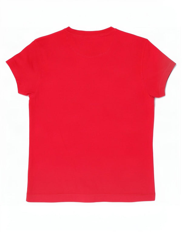 Camiseta feminina gráfica Berghaus UK 14 algodão floral vermelho médio