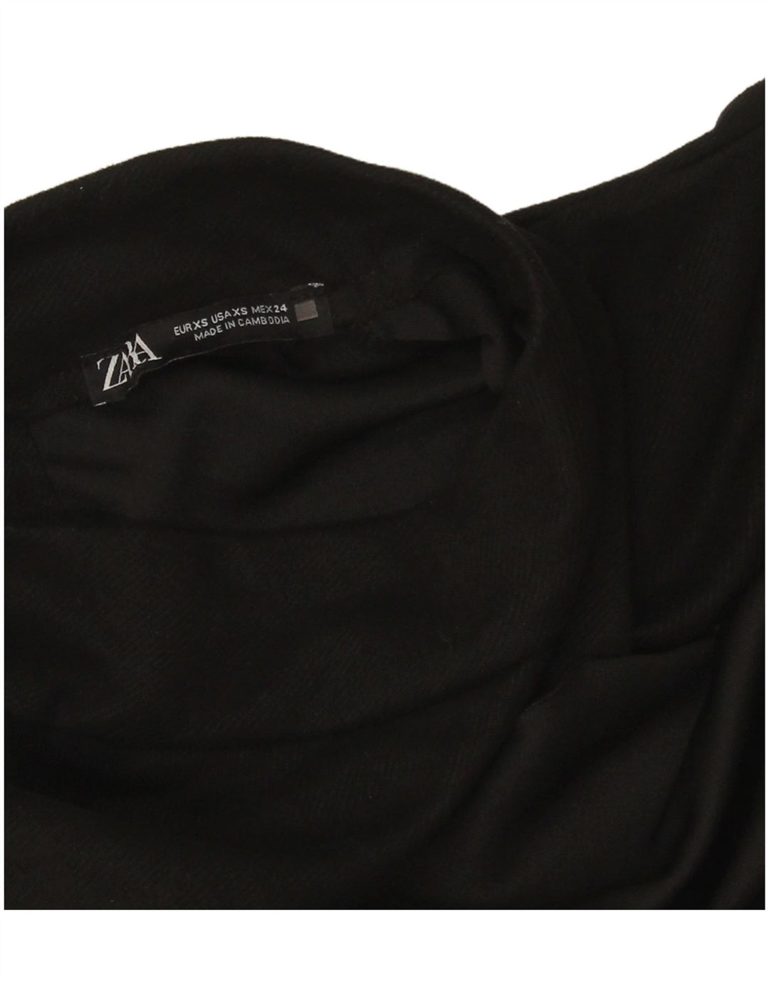 Zara Vestido Shift Feminino Reino Unido 6 XS Preto