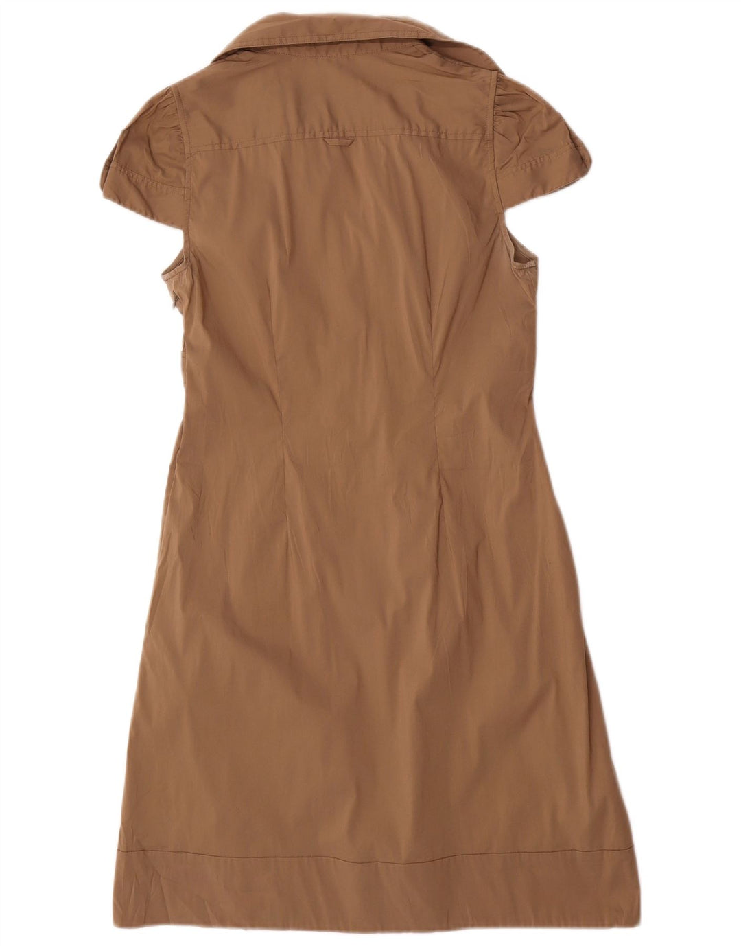 Vestido feminino BCBGMAXAZRIA UK 12 algodão bege médio