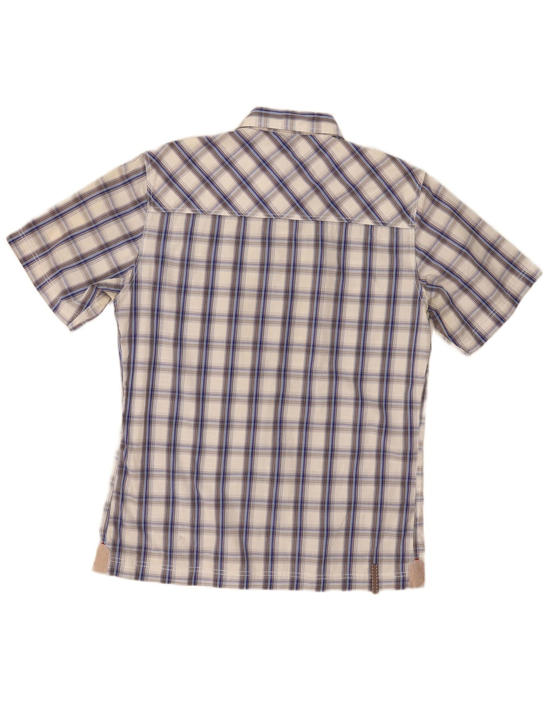 Camisa masculina de manga curta Berghaus de manga curta grande xadrez azul