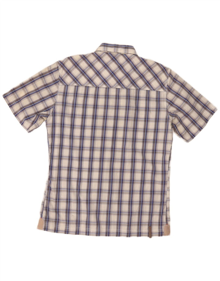 Camisa masculina de manga curta Berghaus de manga curta grande xadrez azul