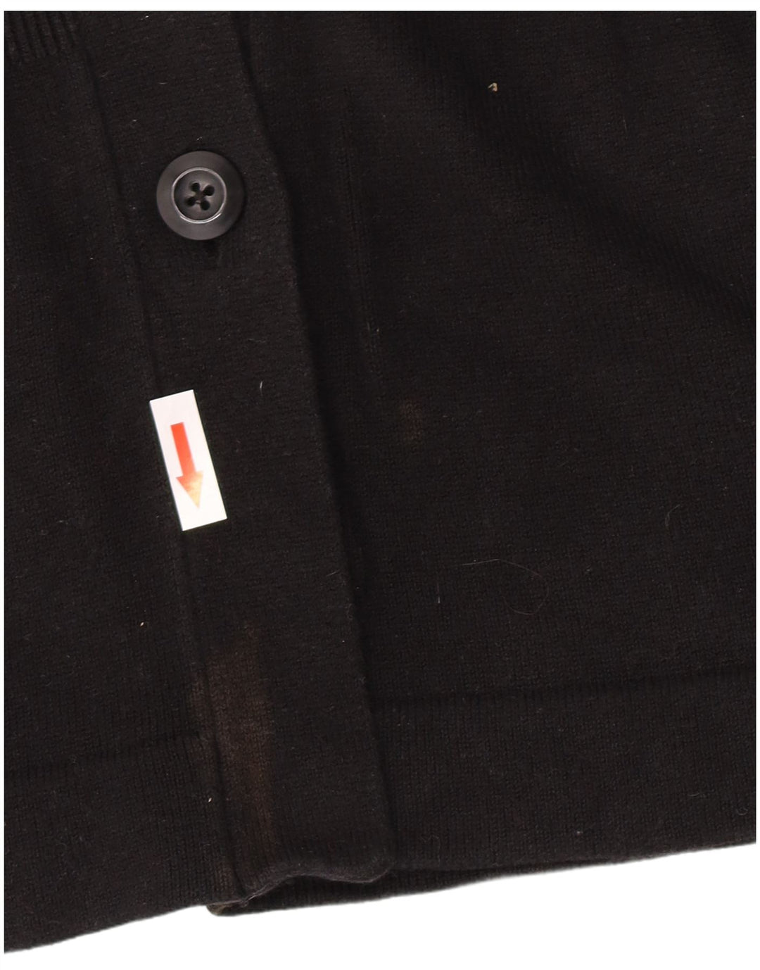 Suéter cardigã feminino Eddie Bauer Reino Unido 14 algodão preto médio