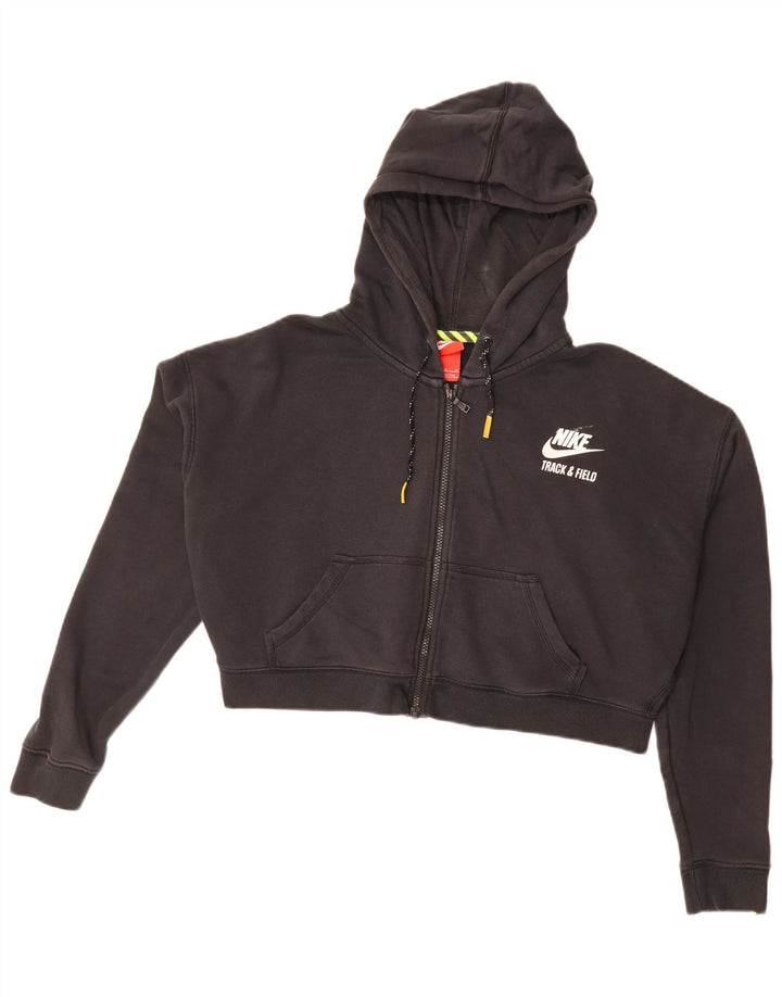 Suéter Nike Feminino Crop Graphic Oversized Zip Hoodie Reino Unido 14 Médio Preto