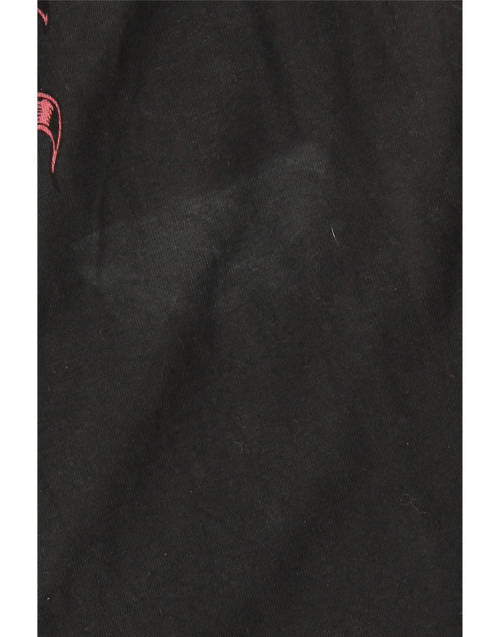 Camiseta masculina gráfica oversized ALL SAINTS Top médio de algodão preto