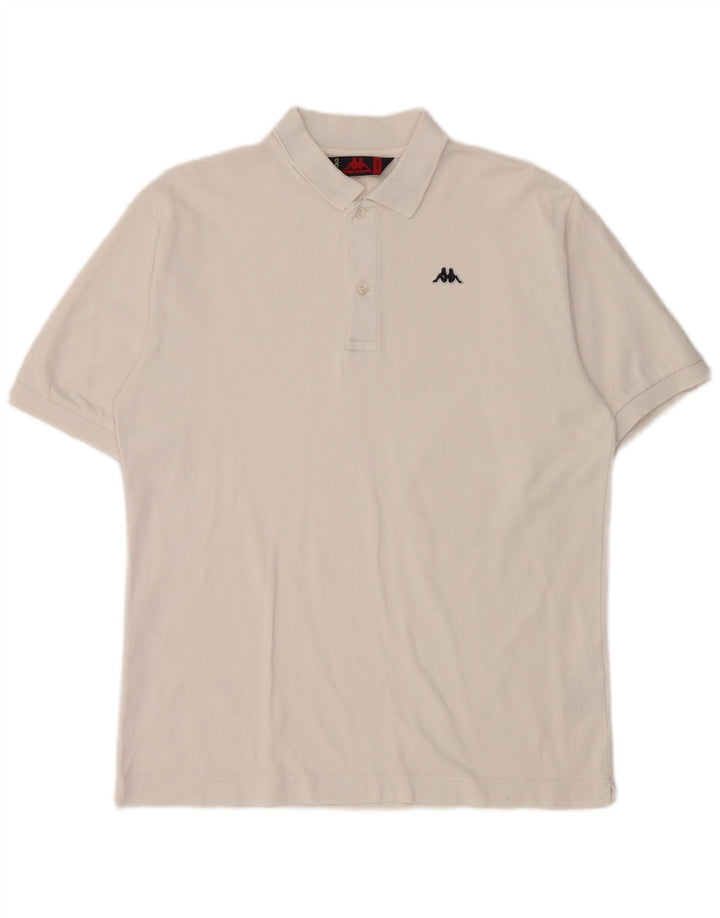 Camisa polo masculina Kappa médio algodão branco