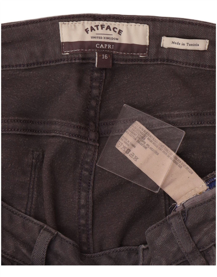 FAT FACE Calça Jeans Capri Feminina US 16 2XL W36 L24 Algodão Cinza