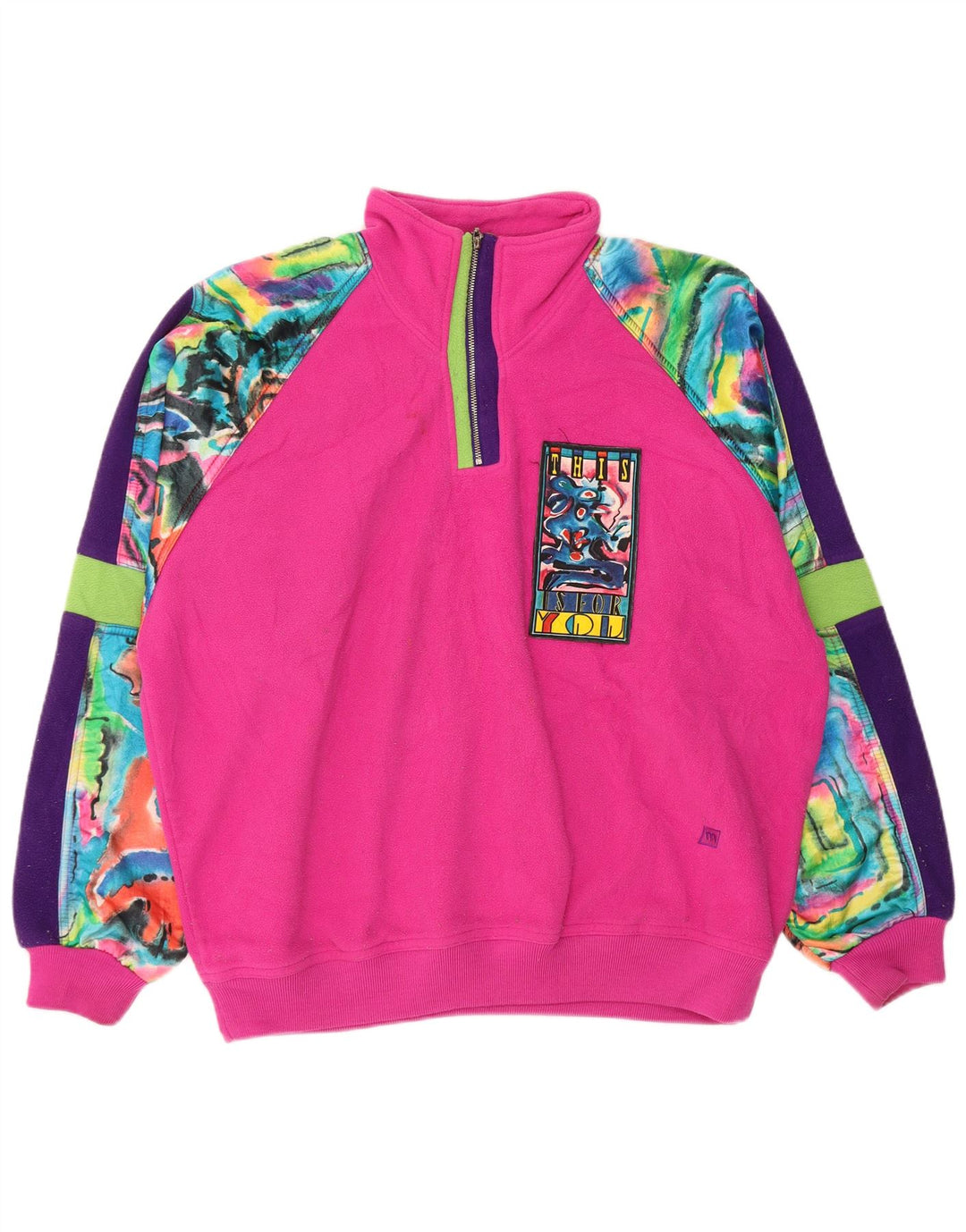 MASER M Suéter de lã gráfico grande feminino EU 40 rosa médio