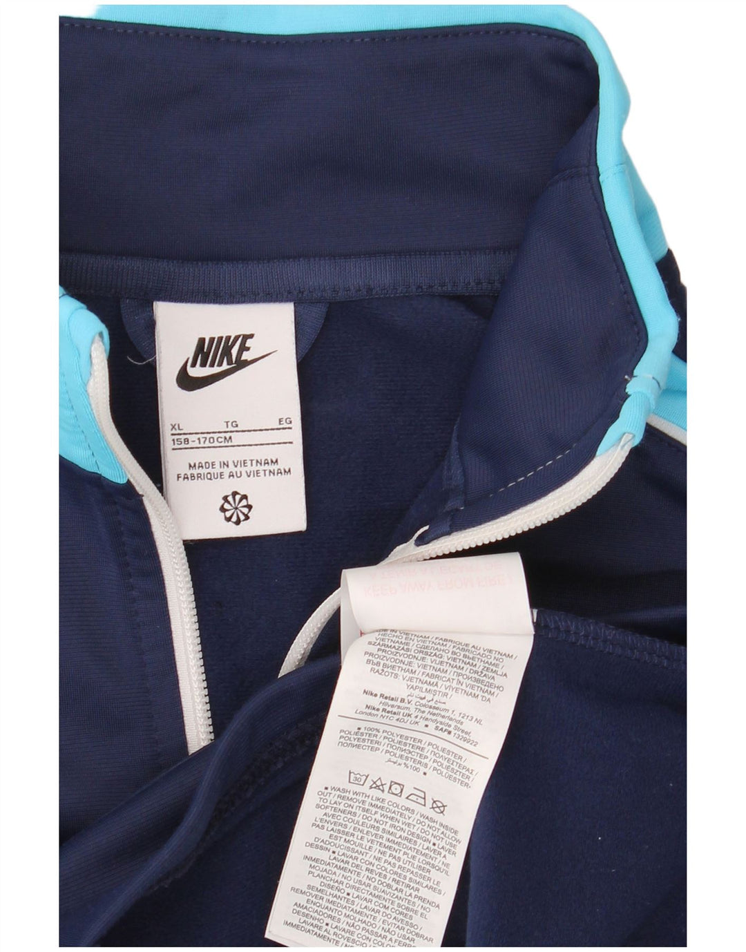 Jaqueta Nike Boys Tracksuit Top 13-14 Anos XL Azul Marinho Colorblock
