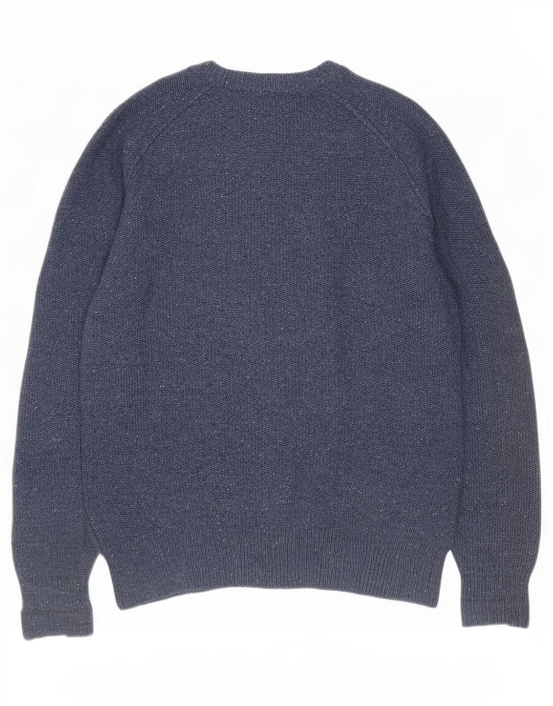 Suéter masculino Gap com gola redonda, lã manchada azul marinho médio