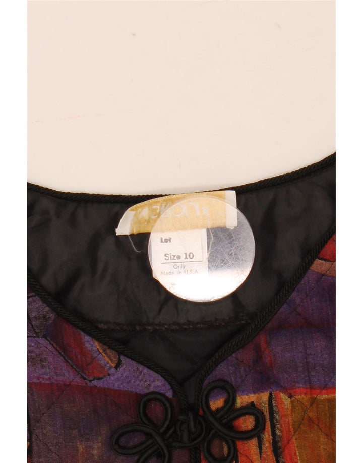 Jaqueta blazer feminina VINTAGE EUA 10 grande multicolorida geométrica