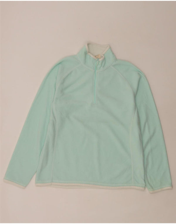 Suéter de lã feminino Mountain Warehouse com zíper e gola UK 16 grande turquesa