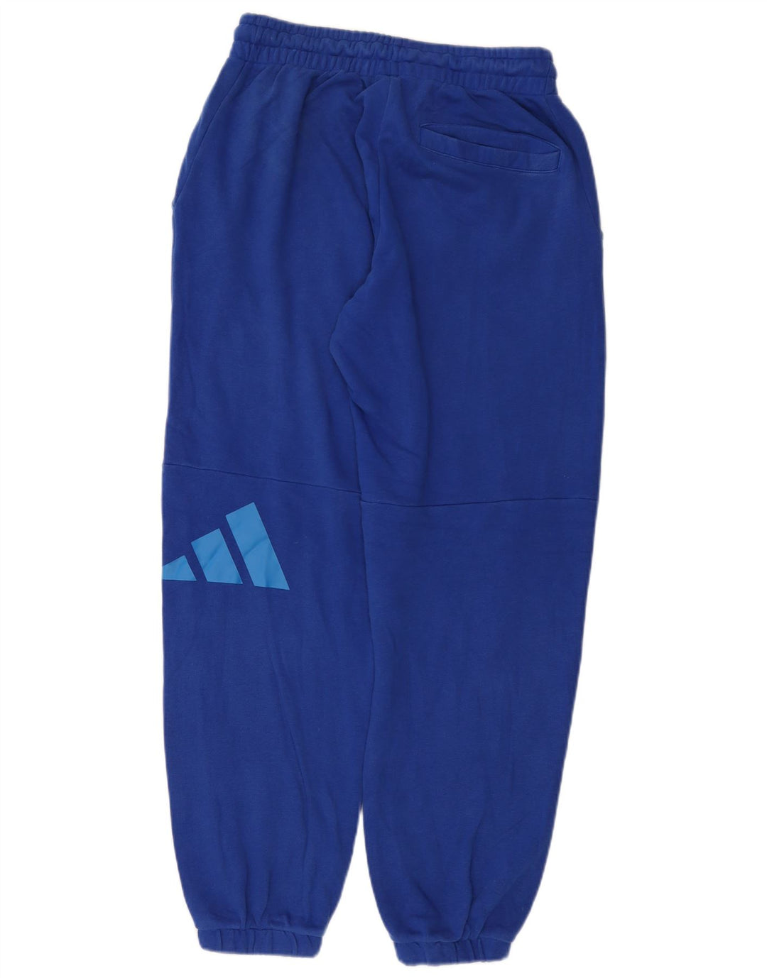 Adidas masculino gráfico calças de treino joggers médio azul algodão