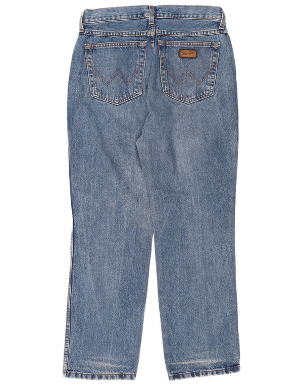 Wrangler feminino Paula cintura alta jeans reto US 14 XL W32 L28 azul
