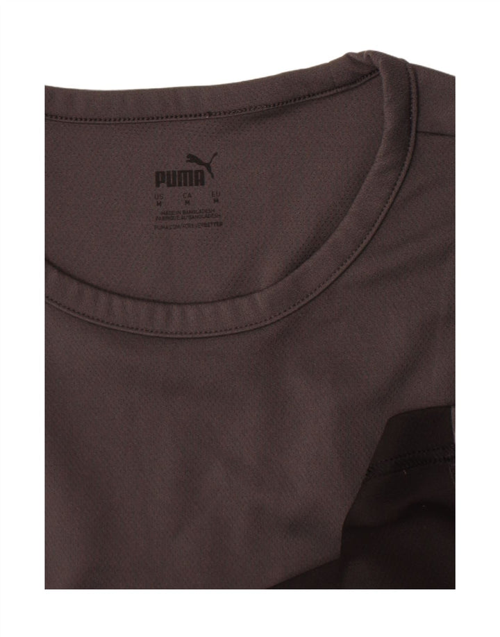 Camiseta masculina Puma Top cinza médio colorblock