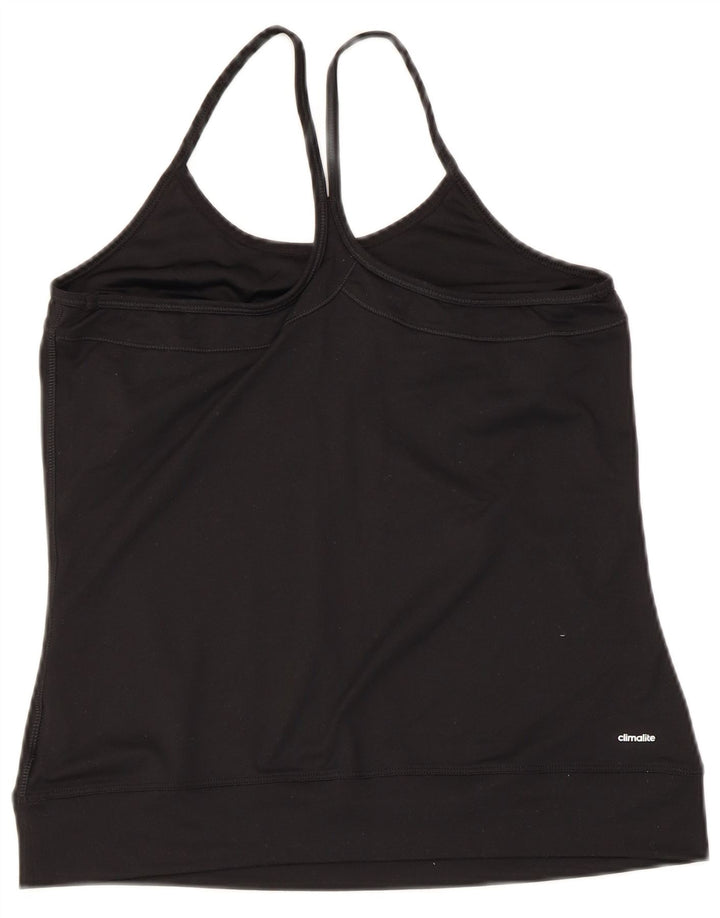Adidas Womens Climalite Cami Top UK 16 Grande Poliéster Preto