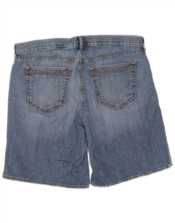 Shorts jeans feminino Eddie Bauer EUA 12 grande W34 algodão azul