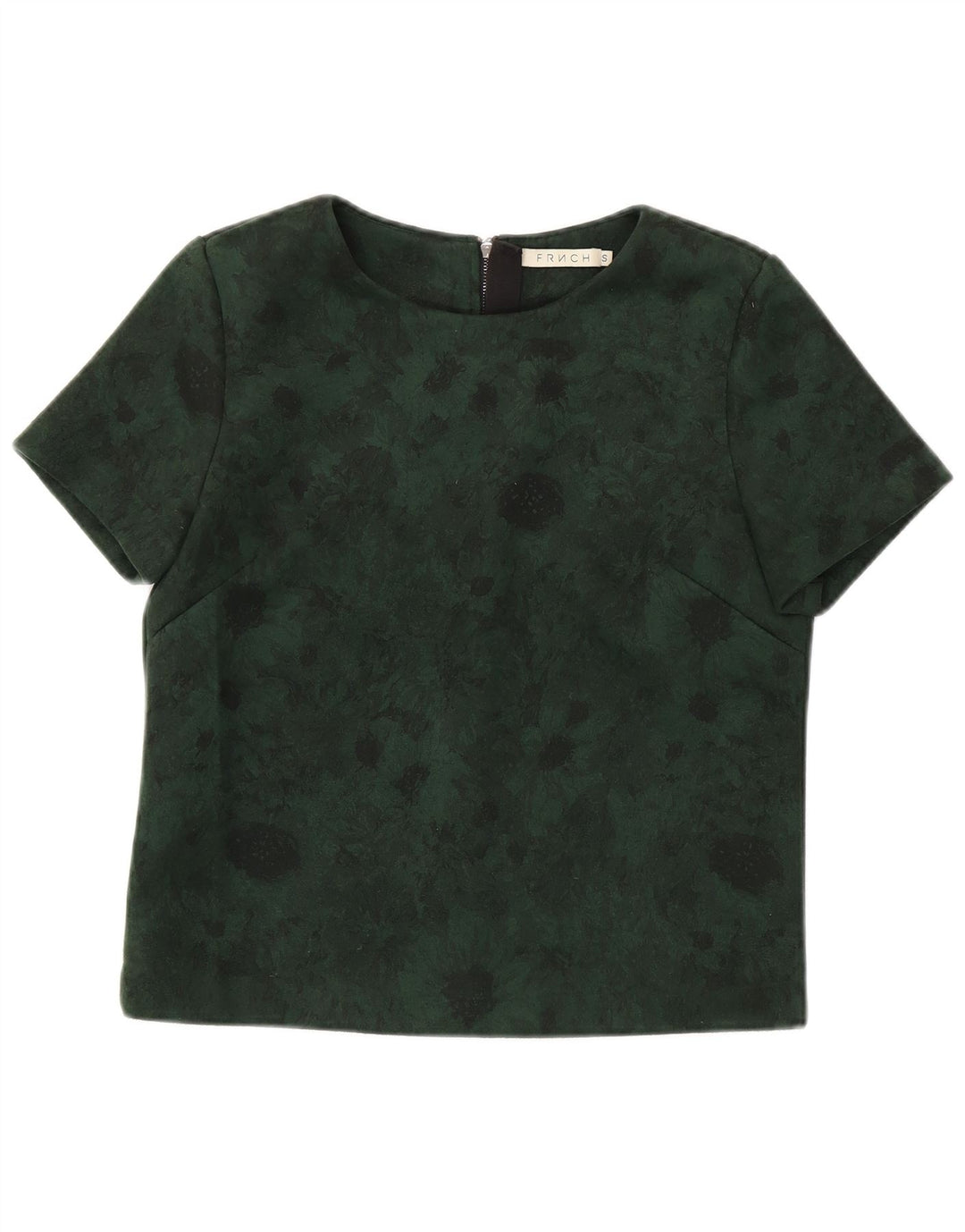 Blusa feminina FRNCH Top UK 16 poliéster floral verde pequeno
