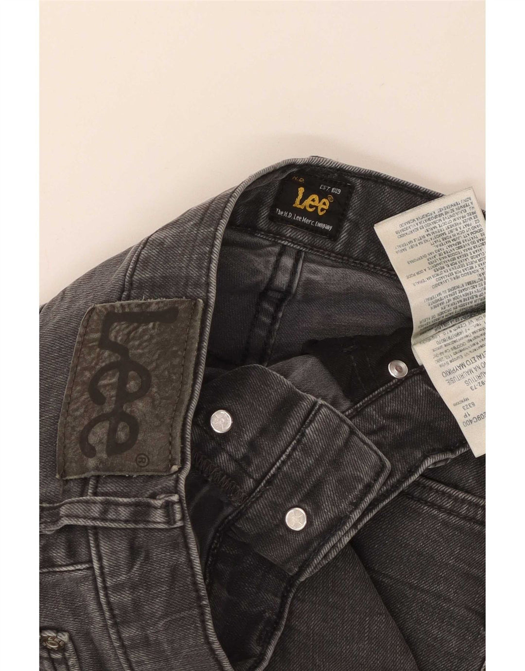 Lee Mens Straight Jeans W29 L32 Cinza Algodão