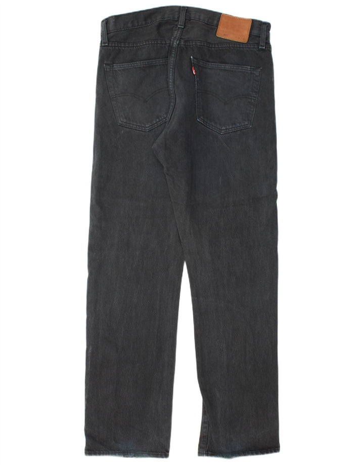 LEVI'S Masculino 501 Straight Jeans W34 L32 Algodão Preto