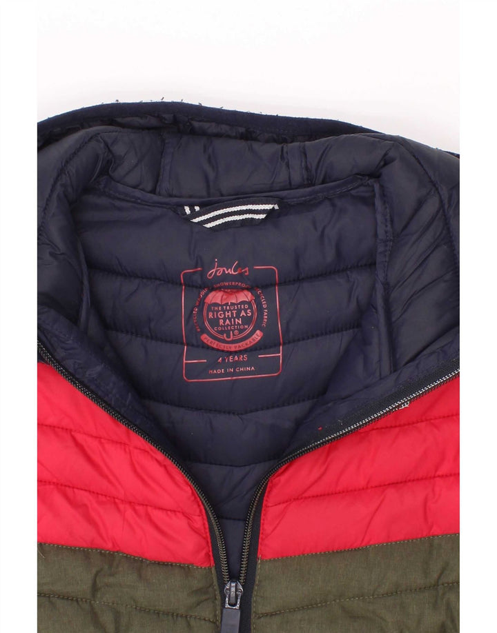 Jaqueta acolchoada com capuz Joules Boys 3-4 anos verde Colourblock poliamida