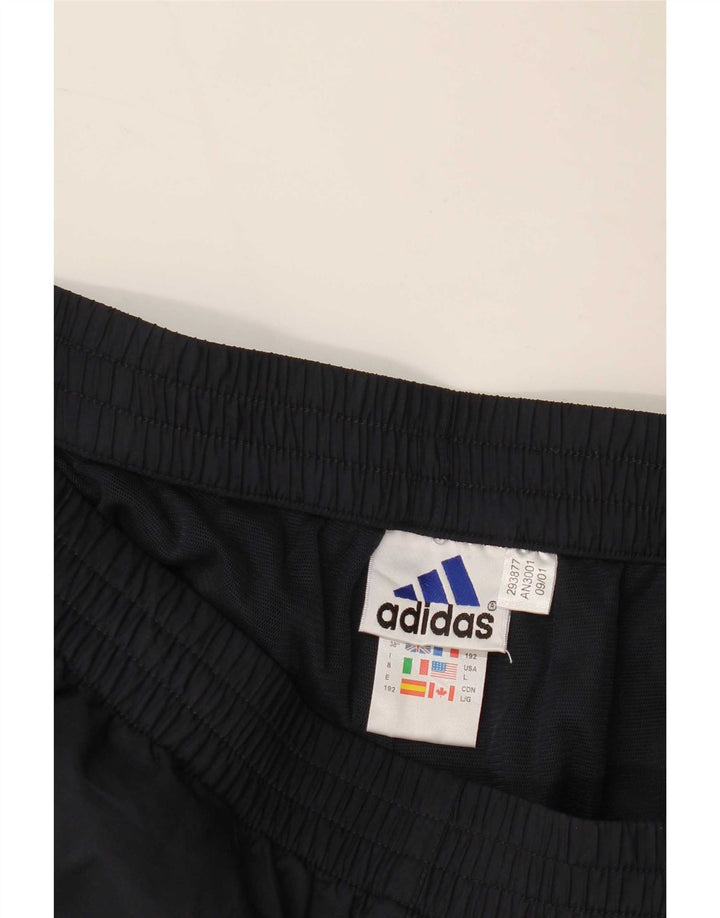 Calças impermeáveis masculinas Adidas grande poliéster azul marinho