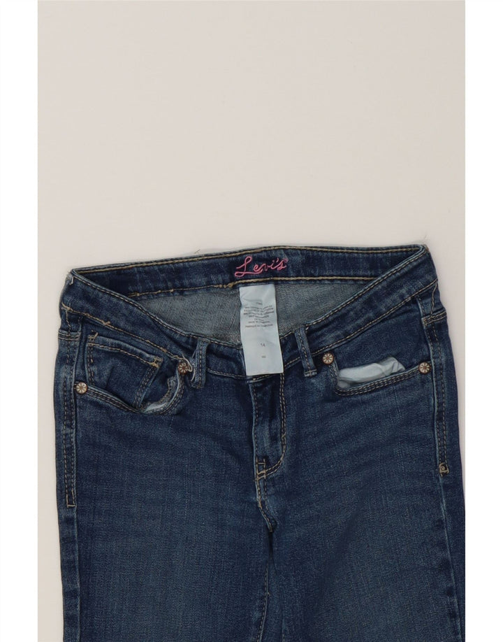 LEVI'S Girls Denim Bermuda Shorts 13-14 Years W24  Blue Cotton Vintage Levi's and Second-Hand Levi's from Messina Hembry 