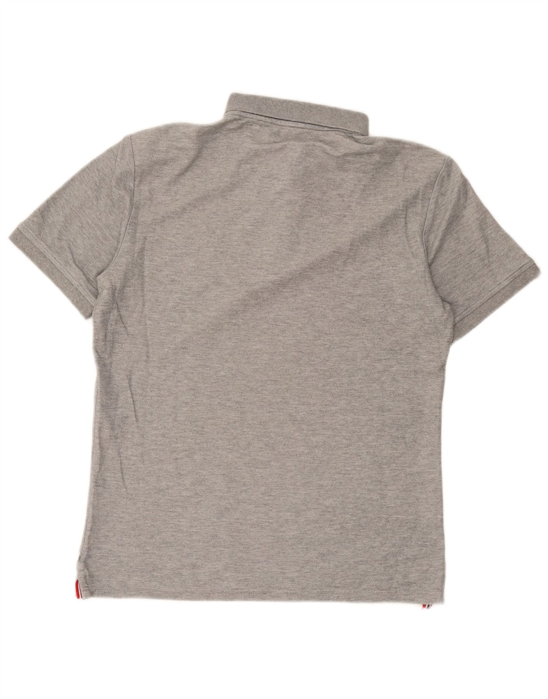 Camisa polo masculina de golfe Calvin Klein cinza médio manchado