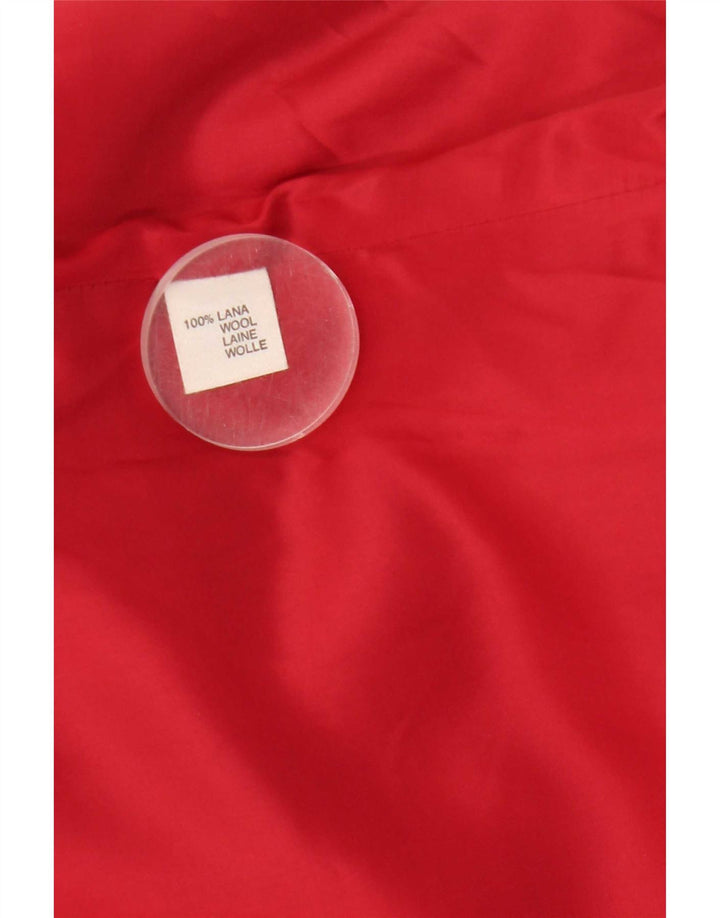 Sobretudo feminino vintage UK 18 XL lã rosa