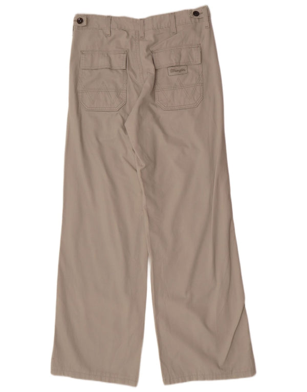Wrangler Calça Chino Feminina Solta Fit W28 L30 Algodão Cinza
