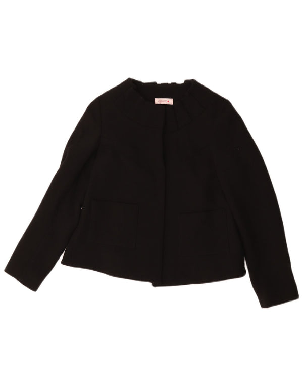Jaqueta blazer feminina vintage IT 40 pequena lã preta