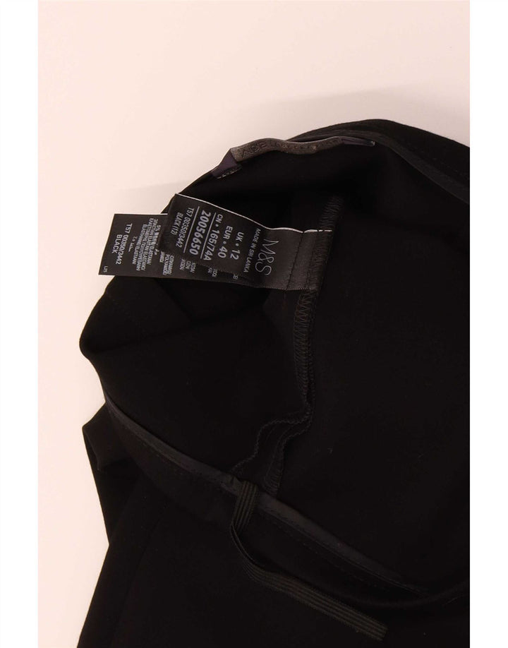 Saia lápis feminina Marks & Spencer Reino Unido 12 médio W30 viscose preta